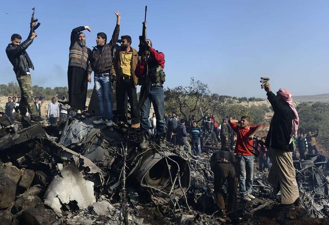 Gisteren haalden Syrische rebellen al een gevechtsvliegtuig van het regeringsleger uit de lucht.