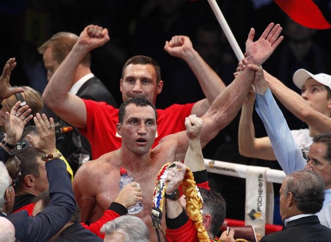 Vitali boven zijn broer Vladimir. Beiden schopten ze het tot wereldkampioen.