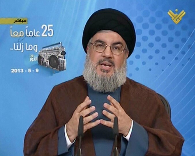 Sheikh Hassan Nasrallah, leider van de Libanese Hezbollah.
