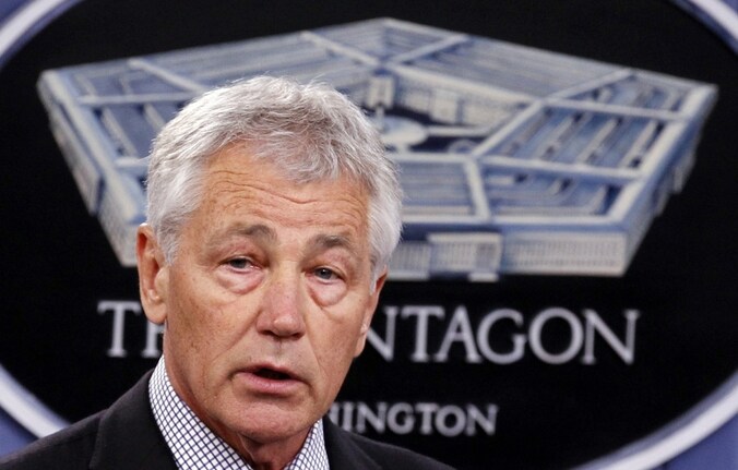 De Amerikaanse minister van defensie Chuck Hagel