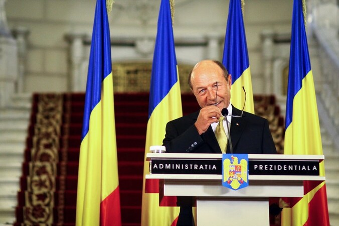 De Roemeense president Traian Basescu.