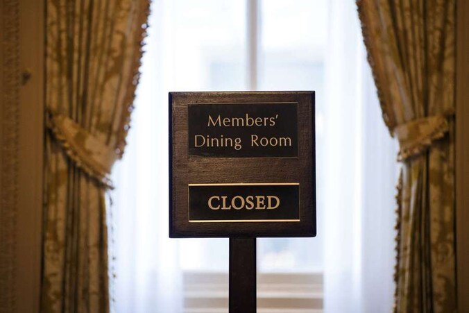 Ook het restaurant voor de congresleden op Capitol Hill is gesloten.