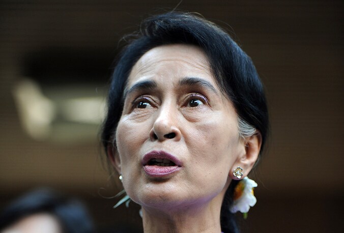 Aung San Suu Kyi, die zich hard maakt voor verbeterde mensenrechten in Myanmar.