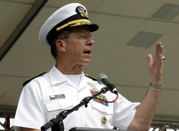 Aftredend voorzitter Mike Mullen.