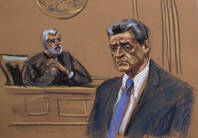 Rechtbankschets van Rajat Gupta (63).