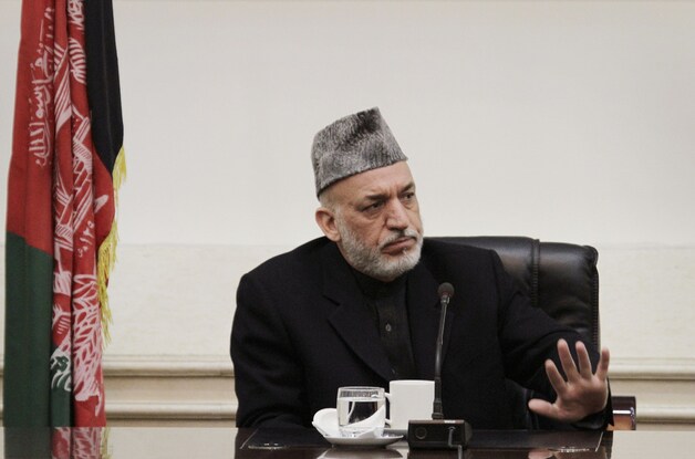 De Afghaanse president Karzai.