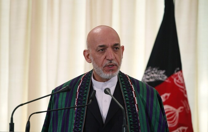 De Afghaanse president Hamid Karzai.
