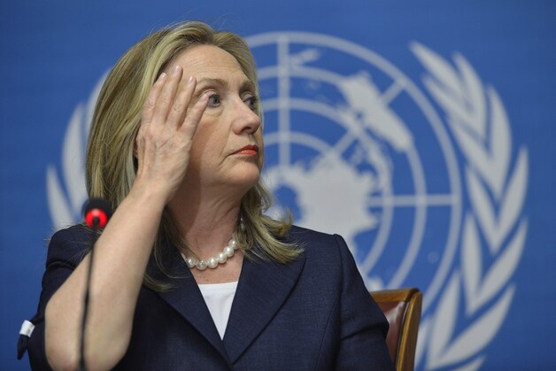 Hillary Clinton op Syrië-top in Genève