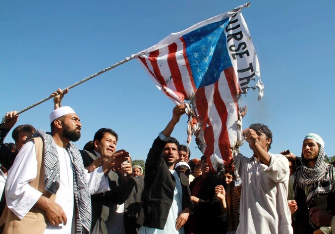 Protest in de Afghaanse stad Herat.
