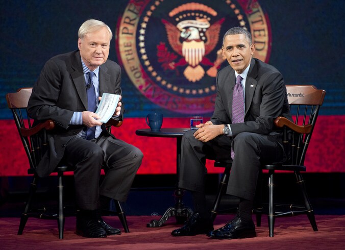 President Obama wordt geïnterviewd.
