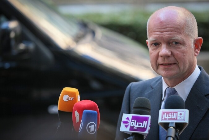 De Britse minister van Buitenlandse Zaken Hague op archiefbeeld.