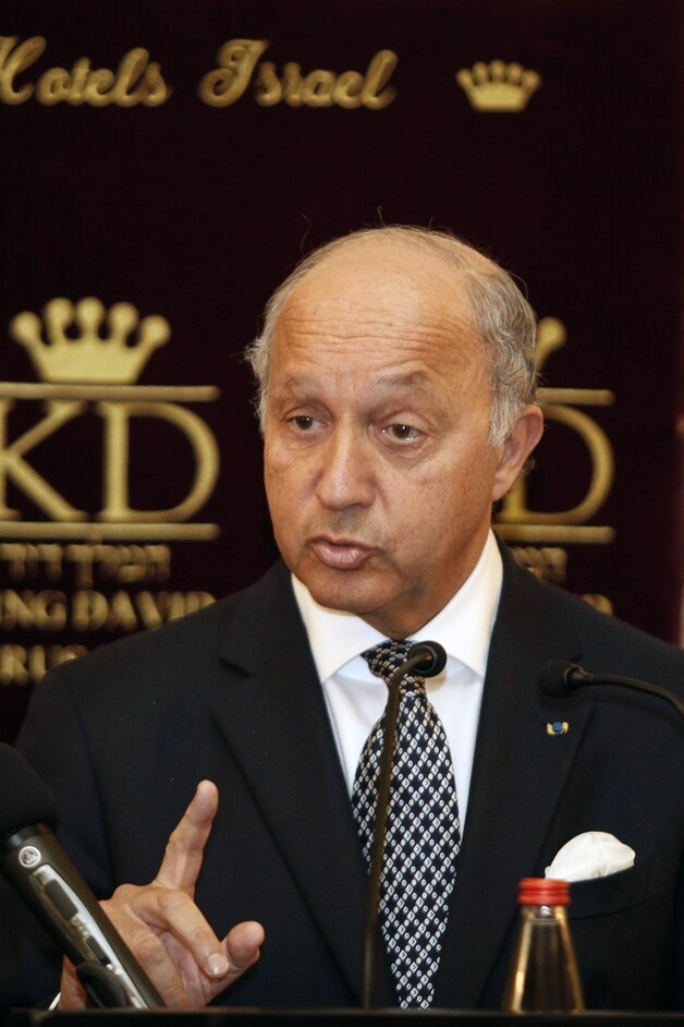 De Franse minister van Buitenlandse Zaken Fabius.