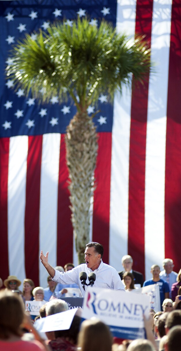 Mitt Romney in St. Augustine, Florida.