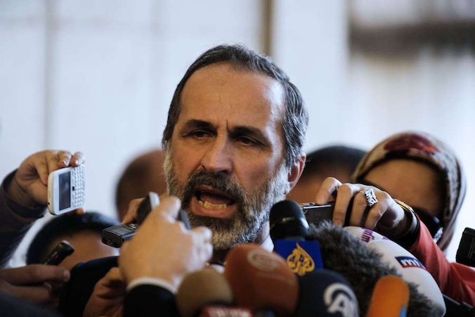 De Syrische oppositieleider Ahmed Moaz al-Khatib.
