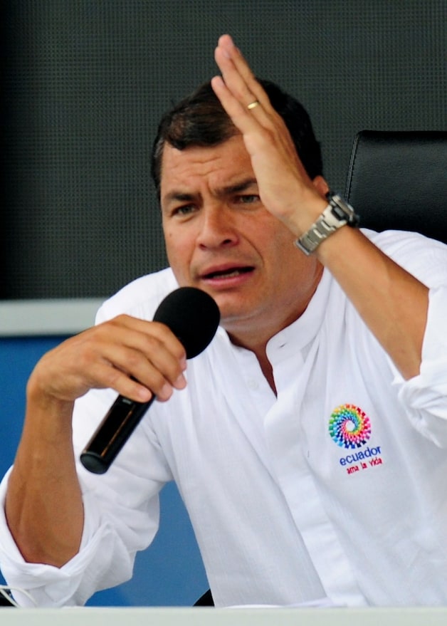 De Ecuadoraanse president Rafael Correa.