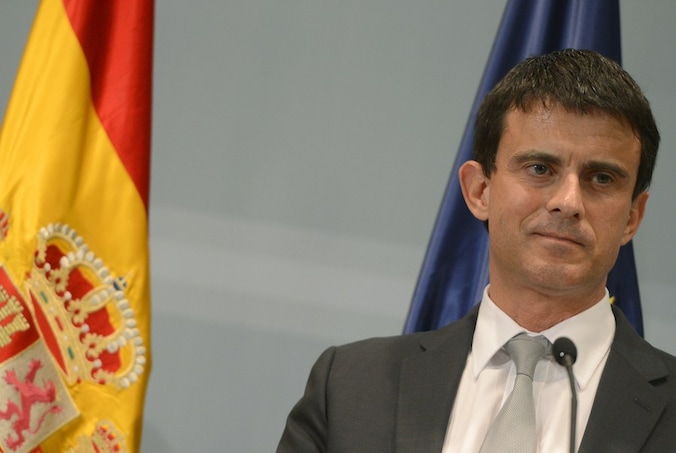Manuel Valls op visite in Madrid.