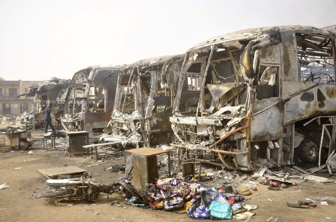 Archiefbeeld. Verwoestingen in Kano, Nigeria.
