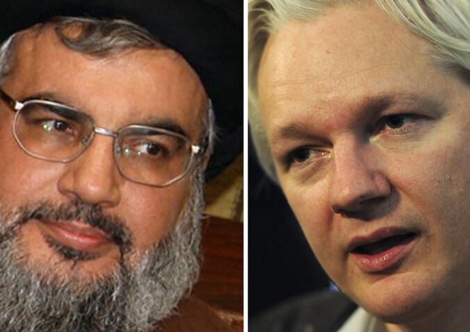 Hassan Nasrallah en Julian Assange.