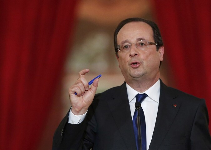 De Franse president François Hollande.