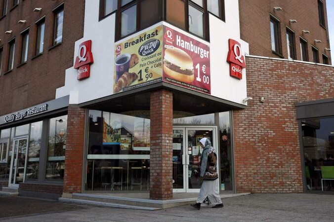 De Quick-vestiging in het Noord-Franse Roubaix, één van de vestigingen waar halal vlees wordt verkocht.