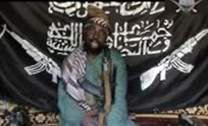 Abubakar Shekau, leider van Boko Haram in een still van een videoboodschap, op 3 november 2013.
