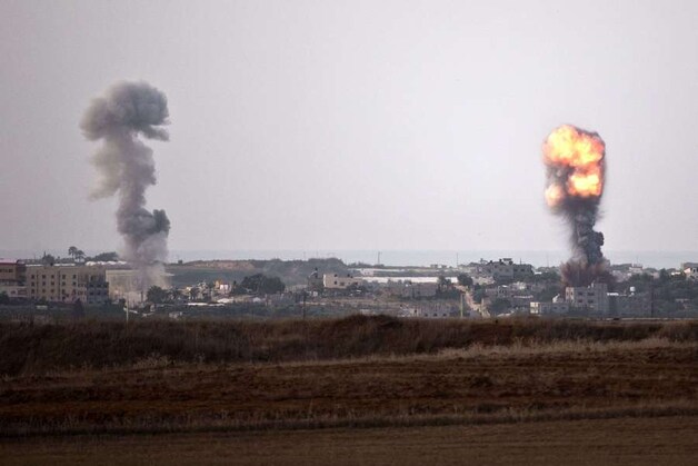 Israëlische luchtaanval op Gaza.