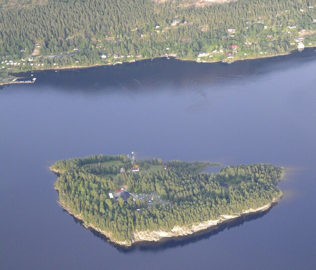 Het eiland Utoya.