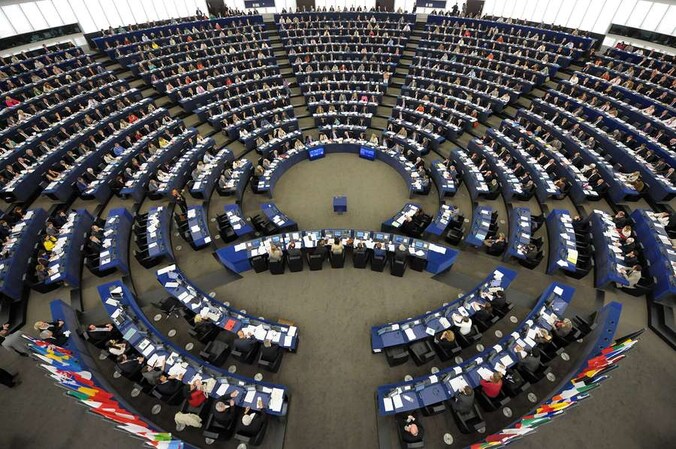 Het Europees Parlement.
