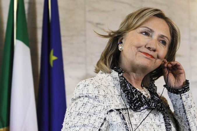 Hillary Clinton is momenteel in Rome voor internationaal topoverleg over Libië.