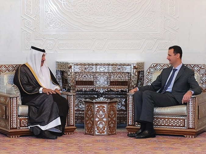 Assad met Sjeik Hamad bin Dsjasim al-Thani, de premier van Qatar.