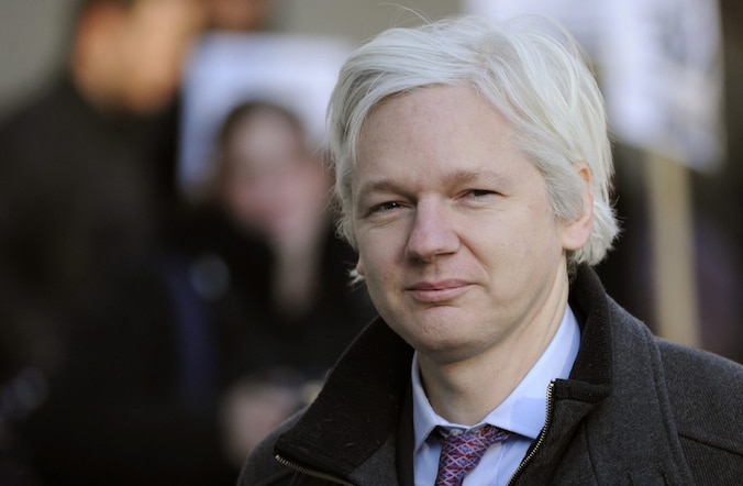 Julian Assange op 2 februari 2012 in Londen.