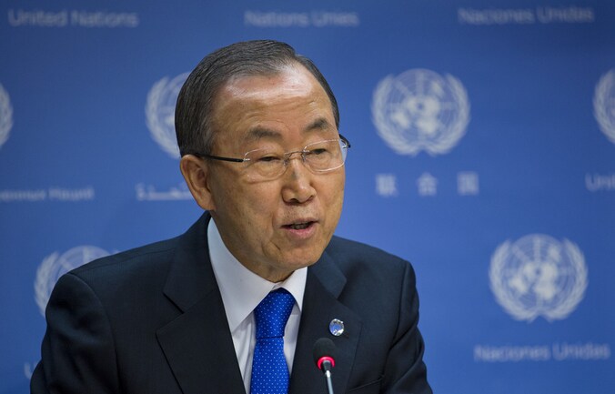 VN-chef Ban Ki-moon.