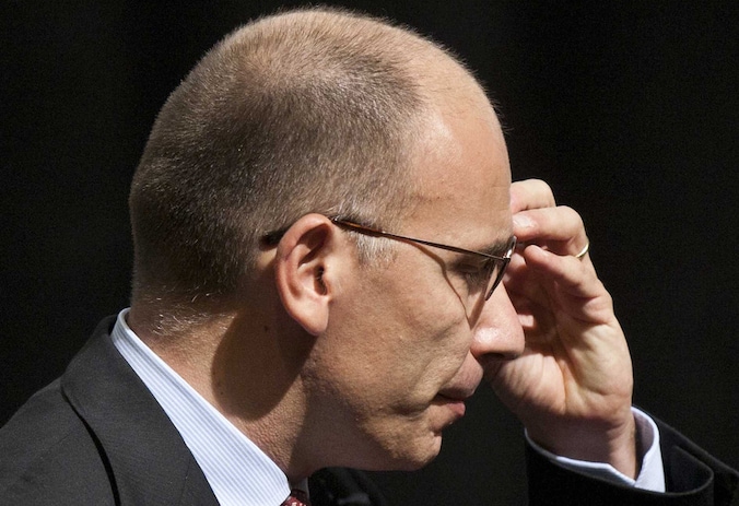 De Italiaanse premier Enrico Letta.
