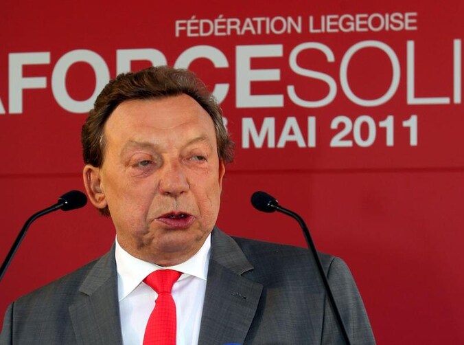 Michel Daerden tijdens zijn 1 mei-speech.