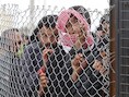 Syrische vluchtelingen in een kamp in de Jordaanse stad Mafraq.