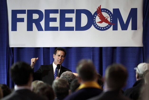 Rick Santorum weigert de handdoek in de ring te gooien.