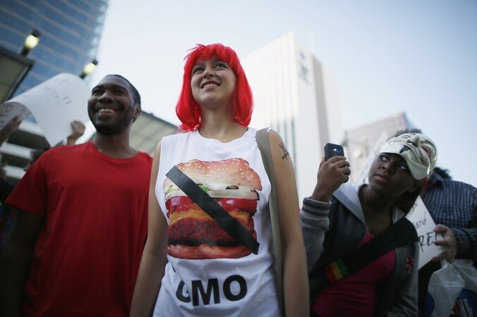 Vorige week werd in Los Angeles nog een protestmars tegen ggo's gehouden.