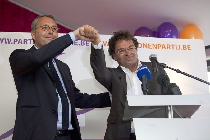 Mischael Modrikamen en Rudy Aernoudt in juni.