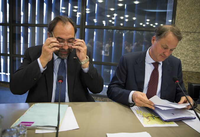 Marc Descheemaecker (NMBS) en Bert Meerstad (NS).