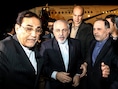 Mohammad Javad Zarif (midden), de Iraanse minister van Buitenlandse Zaken.