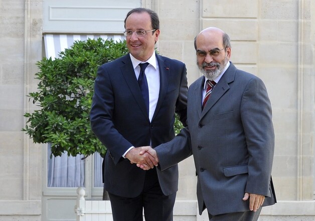 De FAO-topman ontmoet de Franse president Hollande.
