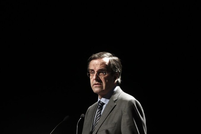 De Griekse premier Antonis Samaras.