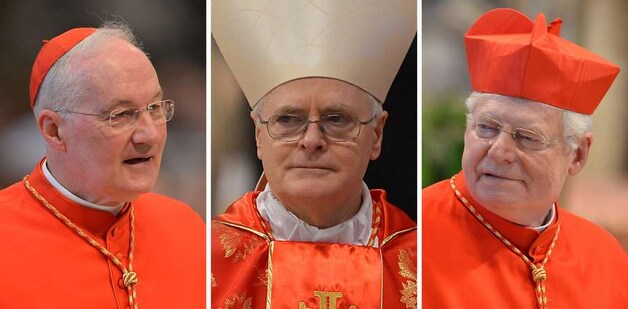 Deze drie behoren tot de favorieten: de Canadees Marc Ouellet, de Braziliaan Odilo Scherer en de Italiaan Angelo Scola
