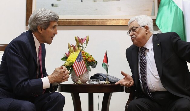 John Kerry en de Palestijnse president Mahmoed Abbas