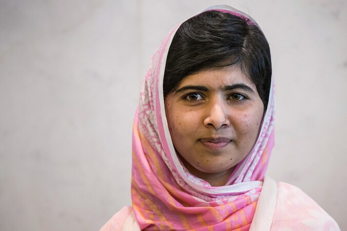 Malala vlak na haar toespraak voor de Verenigde Naties op vrijdag.