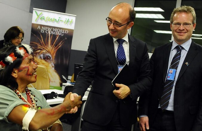 Demotte ontmoette in New York een inwoner van Yasuni.