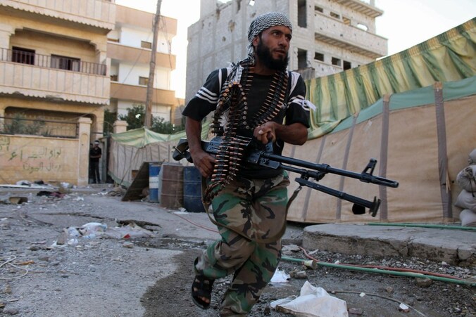 Syrische rebellenstrijder.