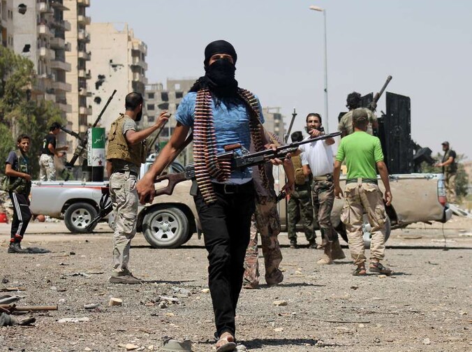 Syrische rebellen in de oostelijke stad Deir Ezzor.
