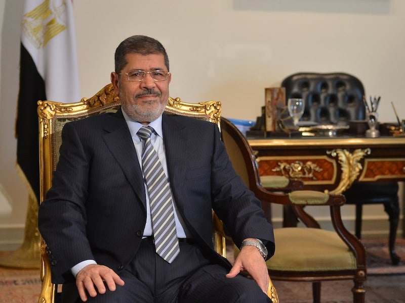 De omstreden Egyptische president Mursi.