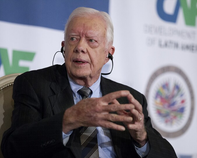 Oud-president Jimmy Carter.